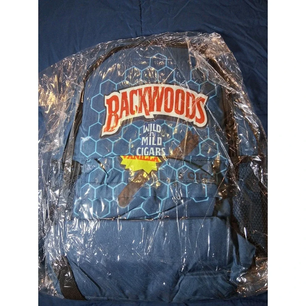 Backwoods Wild And Mild Cigar Theme‎ Backpack Book Bag Unused 16